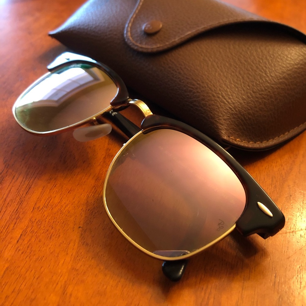 Ray-Ban Clubmaster Rosegold Pink Sunglasses